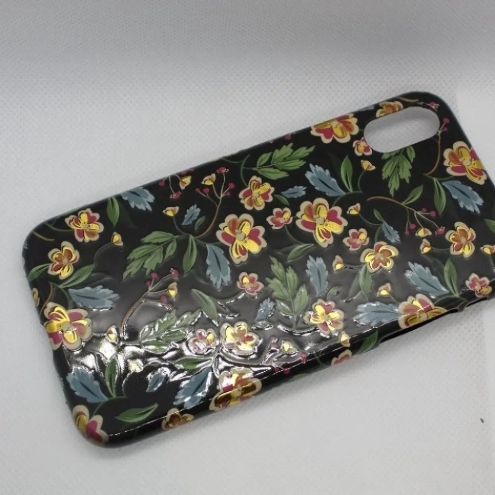 iPhone XR Floral tpu gold stamp case